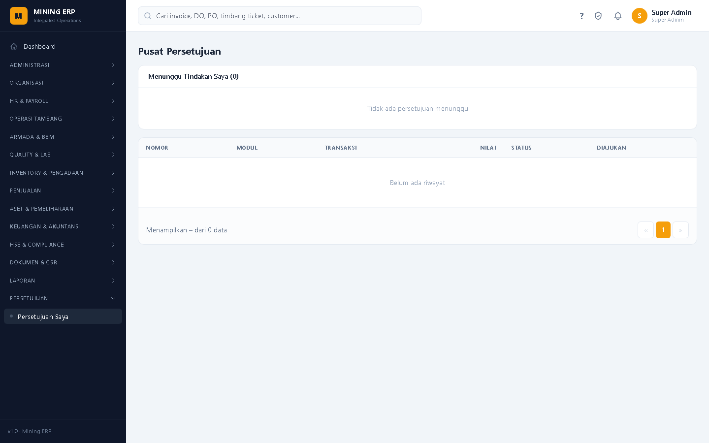 Screenshot: Pusat Persetujuan