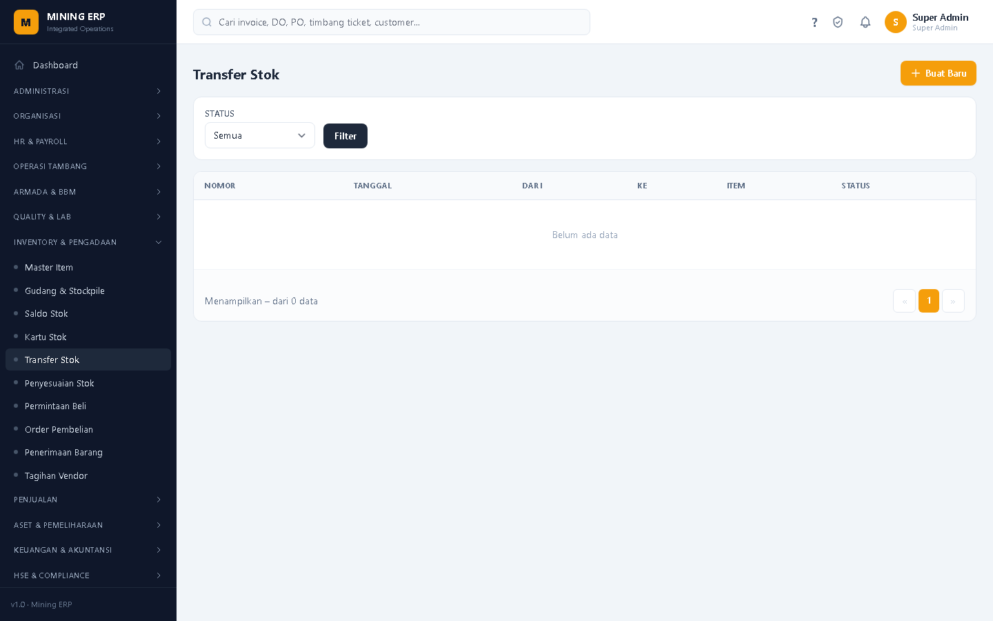 Screenshot: Transfer Stok