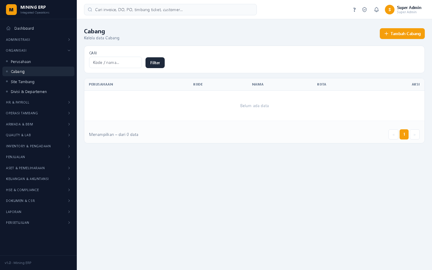 Screenshot: Cabang